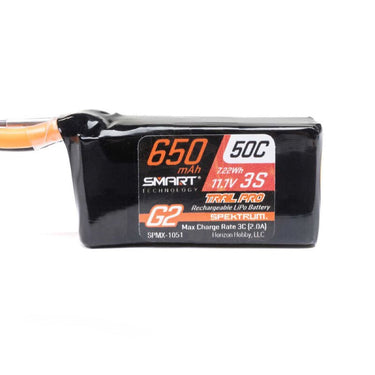 Spektrum SPMX1051 Smart G2 Trail Pro 650mah 3S 11.1V 50C LiPo Battery with IC2 Connector